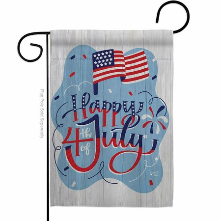 PATIO TRASERO 13 x 18.5 in. Red White July American Fourth of July Vertical Garden Flag with Double-Sided PA3904764